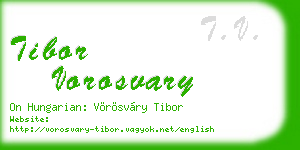 tibor vorosvary business card
